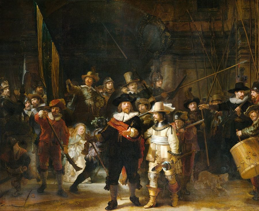 rembrandt nachtwacht schilderij